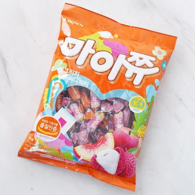 Crown Mychew Pink Lychee and Sunny Peach package