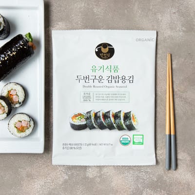 Organic Double-roasted Gimbap Seaweed package