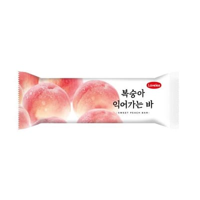 Envase de Paleta helada de durazno maduro
