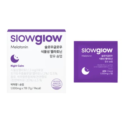 Slow Glow 植物性含褪黑素软片包装